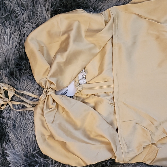 WeWoreWhat The Halter Stretch Charmeuse Satin Midi Dress - Picture 9 of 15